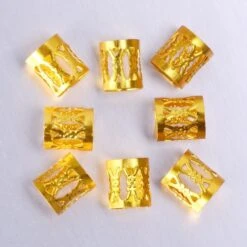 Bagues Pour Cheveux Dorées 12pc