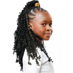 BIJOUX Natte 3X GHANA KIDS BOHO BOX 12" (Pre-loop)